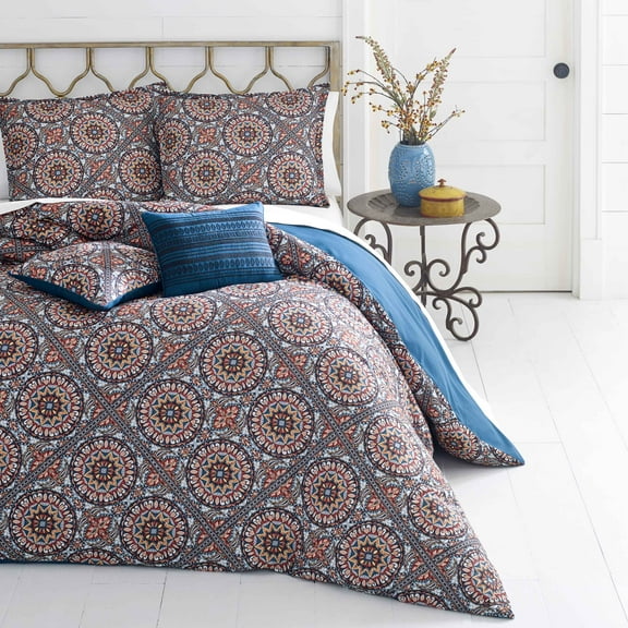 Azalea Skye Sitka Suzani Dark Red Comforter Set, Twin