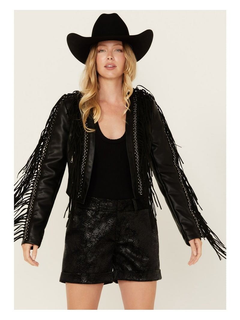 FRINGE FAUX LEATHER ジャケット LAGUA GEM | FRINGE FAUX LEATHER ジャケット (ジャケット