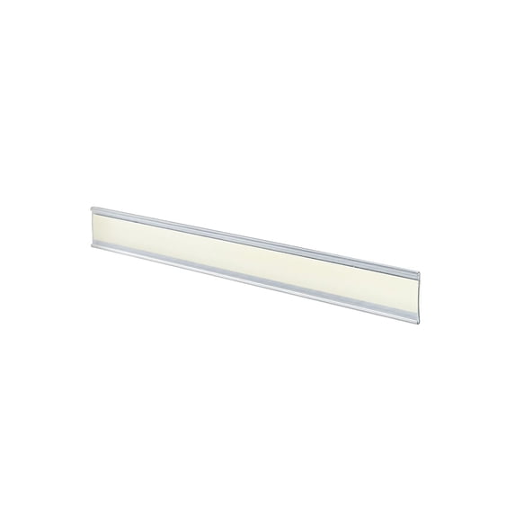 Azar 1 1/2" x 11" Plastic Adhesive-Back C-Channel Nameplates Clear 10/Pack 199606