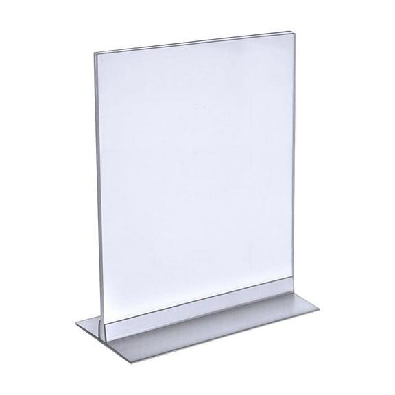 Azar 102712 9" x 12" Acrylic Sign Holder with T-Strip Holder, 10Pack