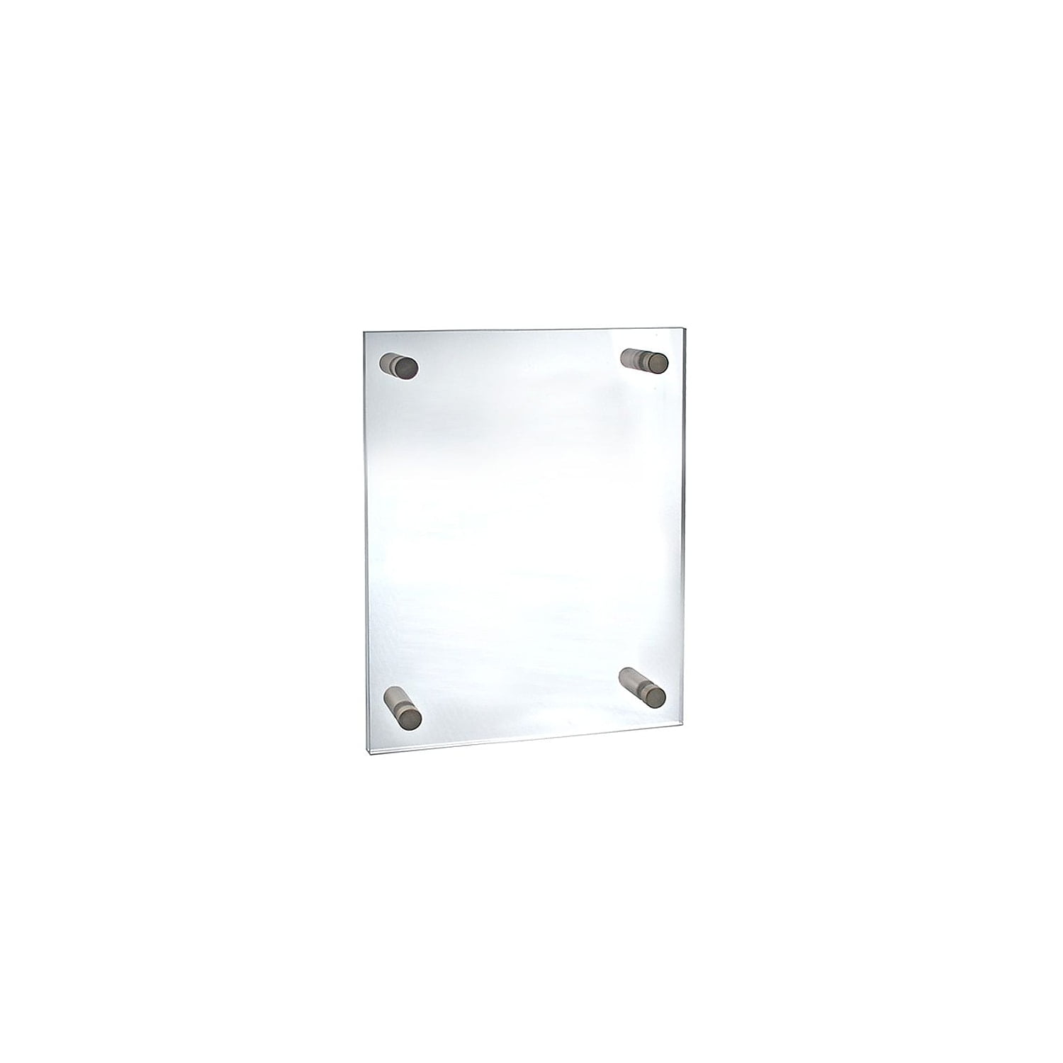 Clear Acrylic Wall Frame with Silver Caps, 9" x 12"