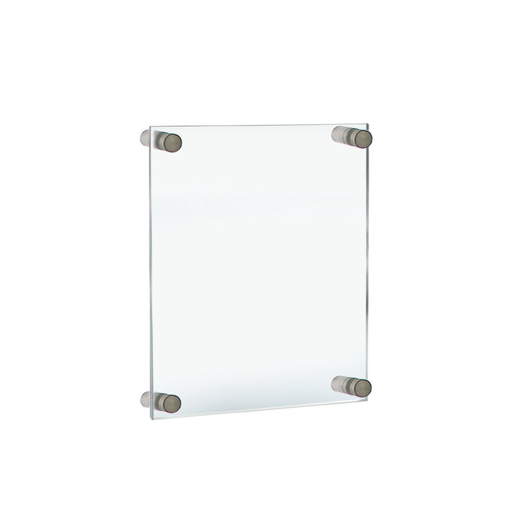 8 1/2 x 11 Acrylic Sign Holder With Standoff Mounts