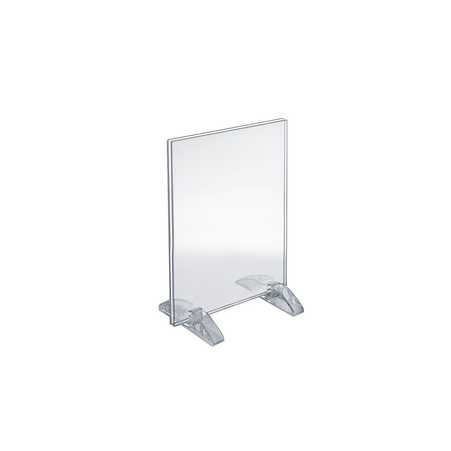 Clear Acrylic Desktop Sign Holder 8.5" x 11" Dual-Stand, 10-Pack