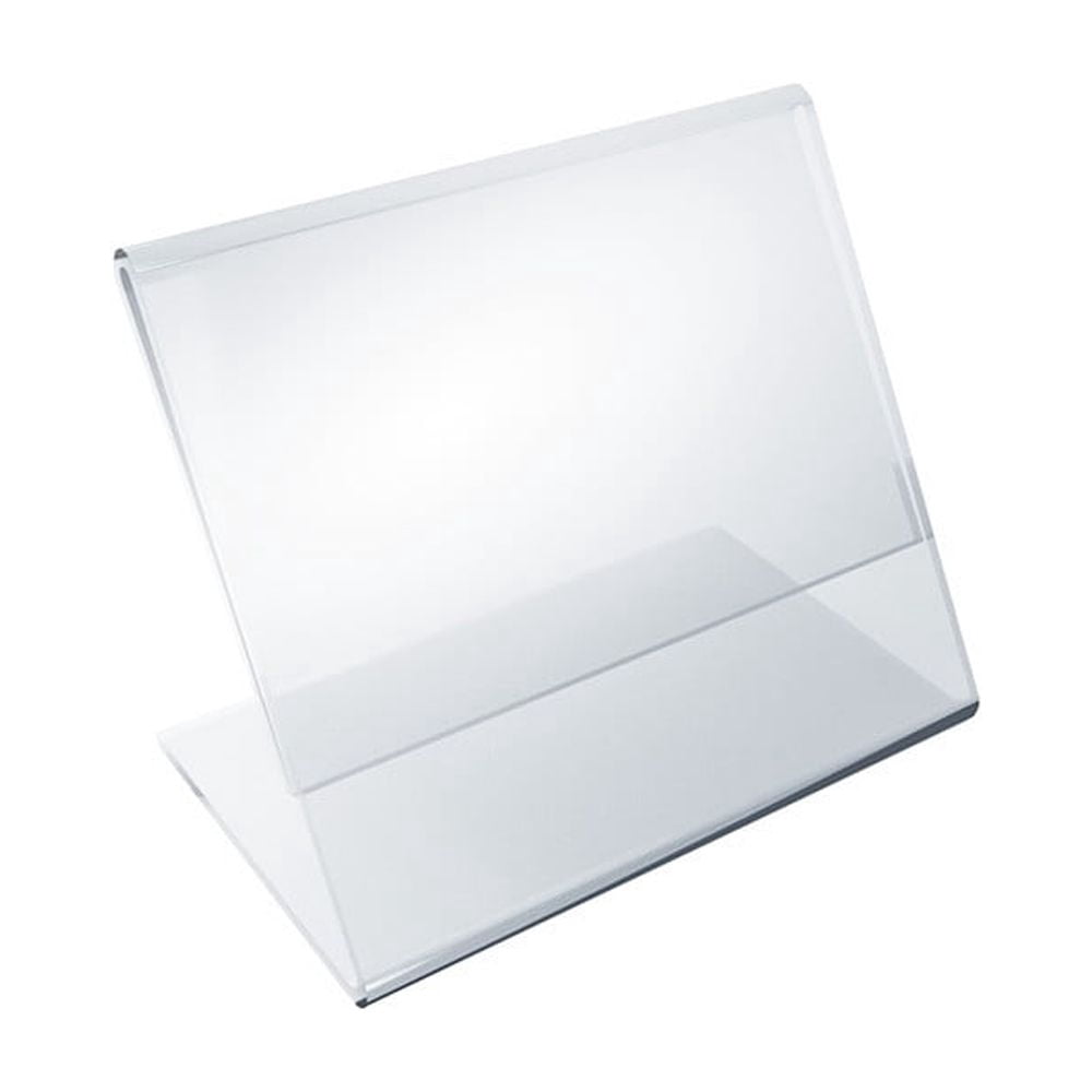 Angled L-Shaped Sign Holder Frame with Slant Back Design 3.5"x 2.5 ...