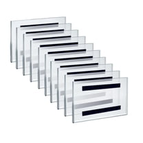 Clear Acrylic Magnet Back Sign Holder Frames 7" W x 5" H - Horizontal / Landscape, 10-Pack