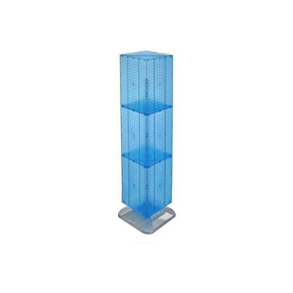 Azar 14" x 14" x 60" Interlocking Pegboard Display Blue 701464-BLU