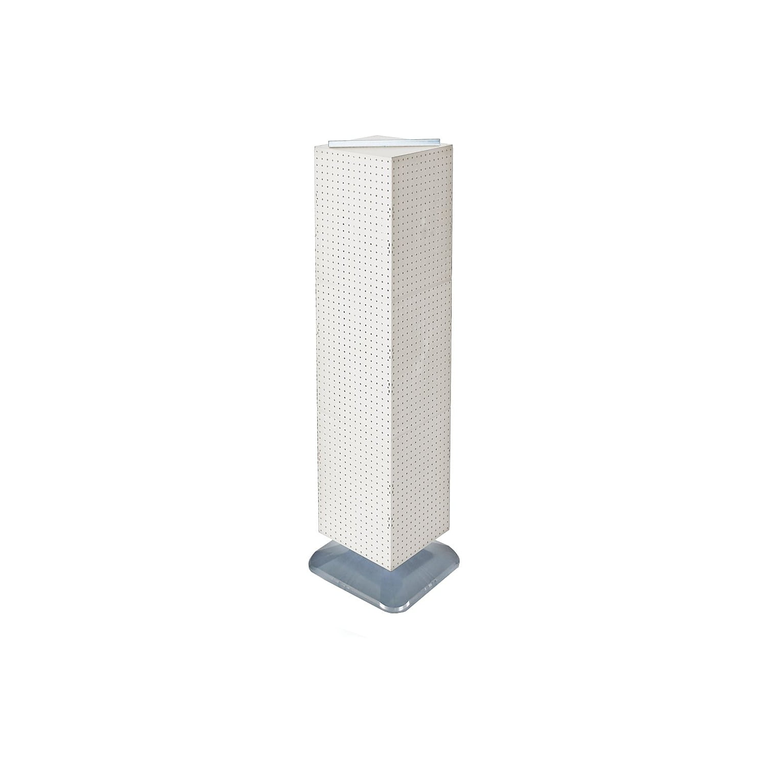 White High Impact Styrene Pegboard Tower Display with Revolving Base