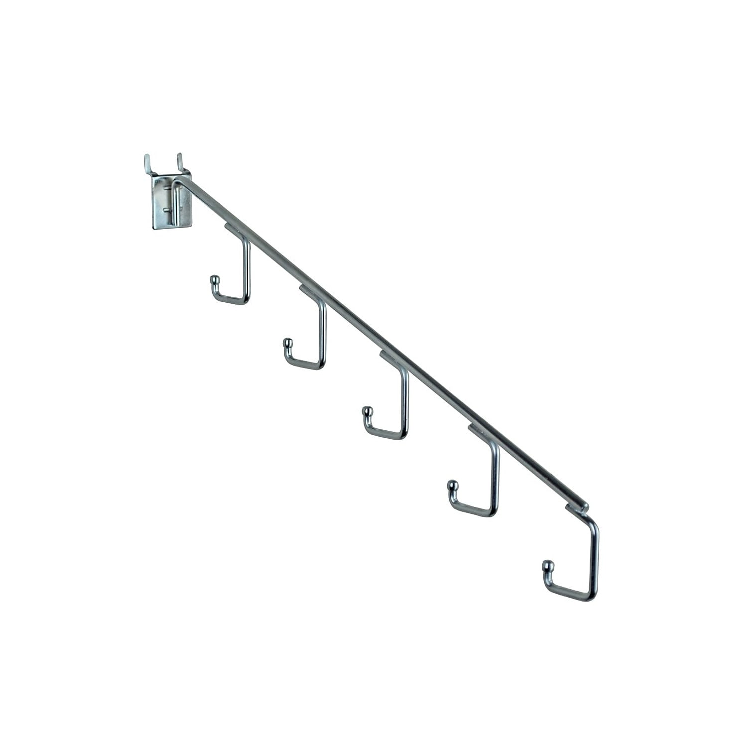 Chrome 15" Metal Waterfall Faceout Hook for Pegboard/Slatwall