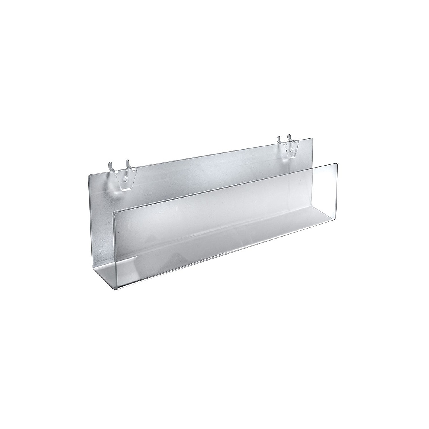 Azar 16" Acrylic Greeting Card Holder For Pegboard/Slatwall Clear 2/Pk