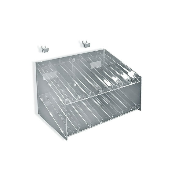 Azar 2-Tier 14 Compartment Cosmetic Counter Display 6 1/2"(H) x 12"(W) x 8"(D) 222987