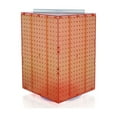 thumbnail image 1 of Azar 20"(H) x 14"(W) x 14"(D) 4-Sided Revolving Pegboard Display Orange Translucent 701414-ORG, 1 of 5