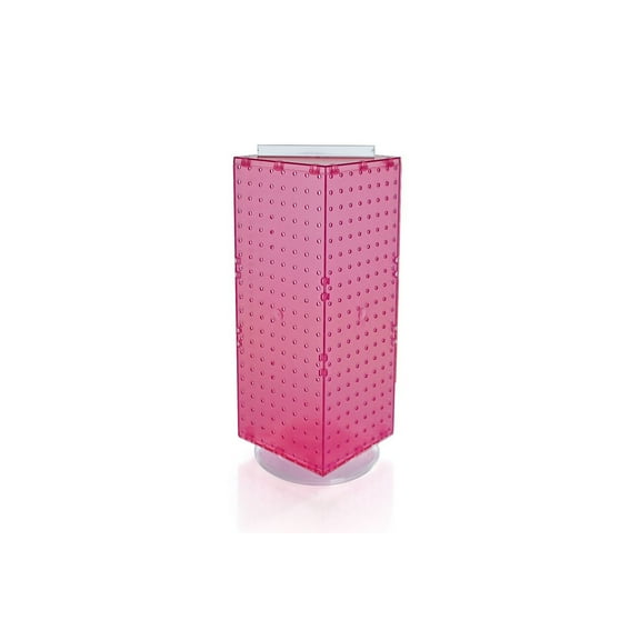 Azar 20"(H) x 8"(W) x 8"(D) 4-Sided Interlocking Pegboard Display Pink 703385-PNK