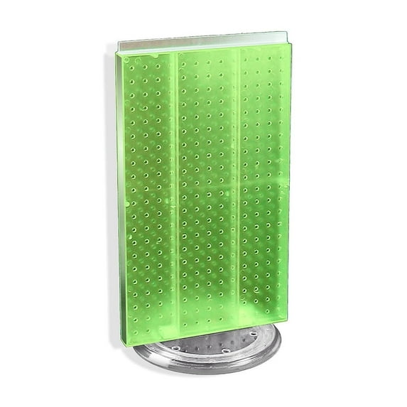 Azar 22"(H) x 13 1/2"(W) 2-Sided Pegboard Counter Unit Green Translucent 700513-GRE