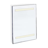 Azar 22" x 17" Vertical Wall Mount Acrylic Sign Holder With Adhesive Tape Clear 10/Pack 122039