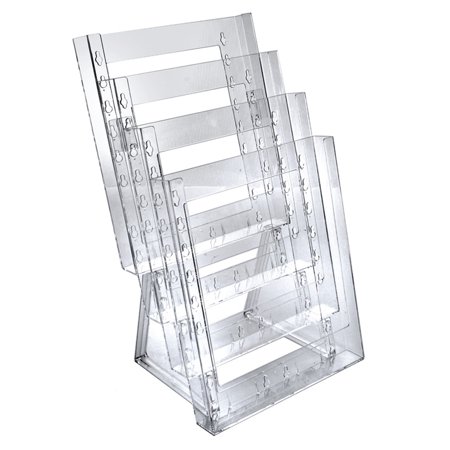 Azar 252311 Four-tier Modular Letter Brochure Holder, 2Pack