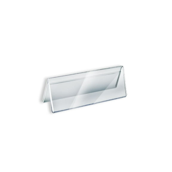 Azar 3" x 8 1/2" Double Sided Acrylic Nameplates Clear 10/Pack 192805