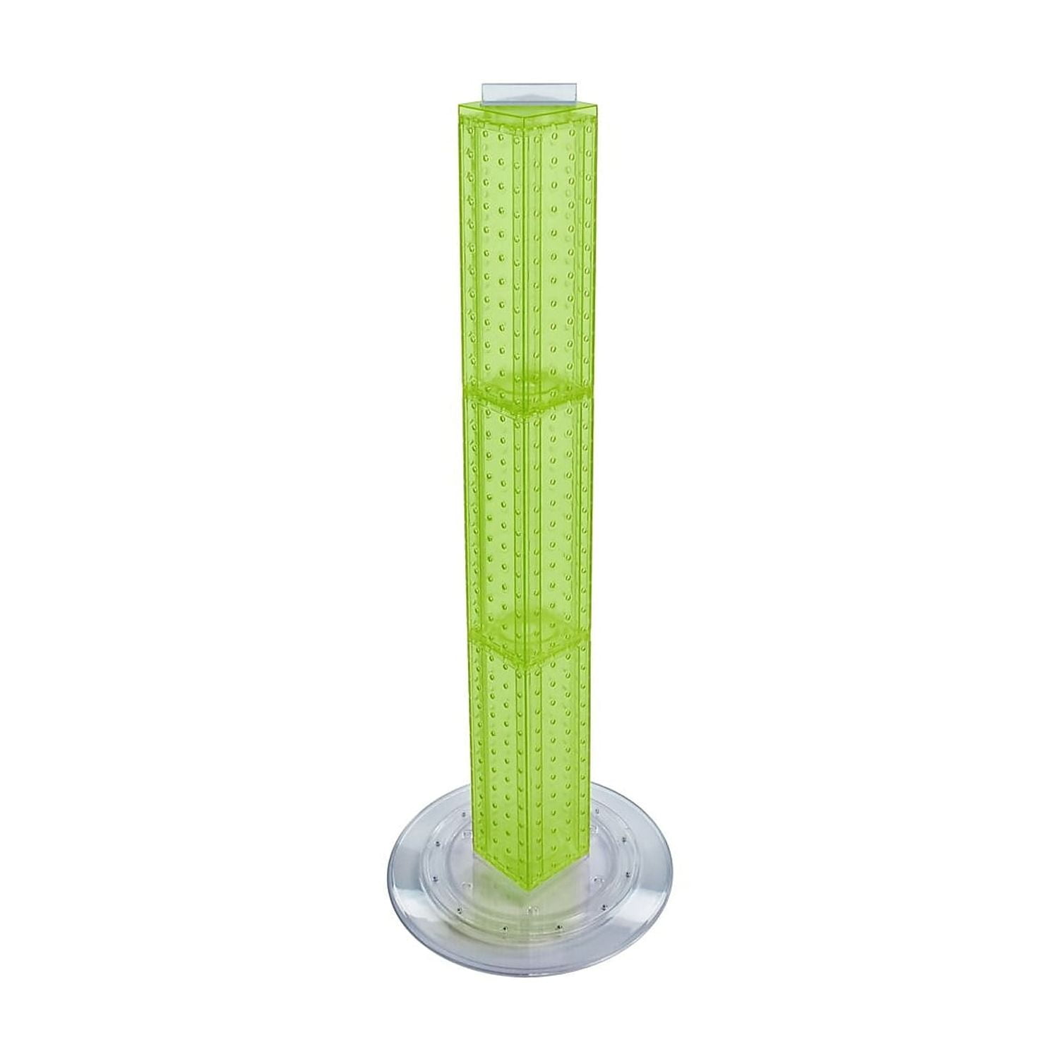 Green Translucent 4-Sided Revolving Plastic Pegboard Counter Display