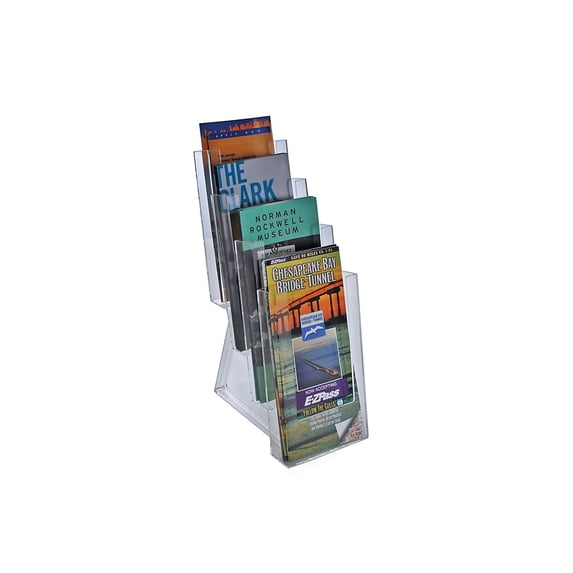 Azar 4-Tier Tri-Fold Size Modular Brochure Holder For Counter 2/Pack 252306