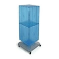 thumbnail image 1 of Azar 40"(H) x 14"(W) x 14"(D) 4-Sided Interlocking Pegboard Floor Display With Wheels Blue, 1 of 5
