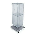 thumbnail image 1 of Azar 40"(H) x 14"(W) x 14"(D) 4-Sided Interlocking Pegboard Floor Display With Wheels White, 1 of 2