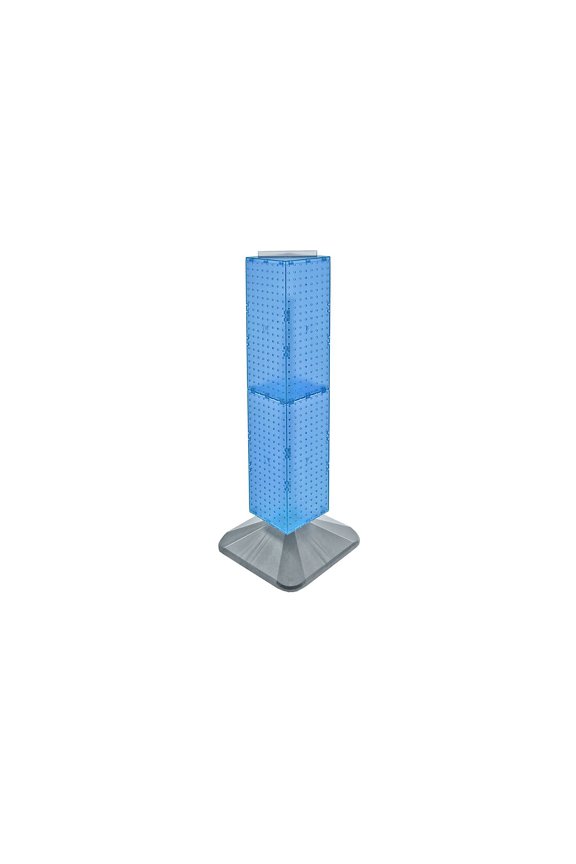 Azar 40"(H) x 8"(W) x 8"(D) Standard 4-Sided Interlocking Pegboard Display Tower Blue 703387-BLU
