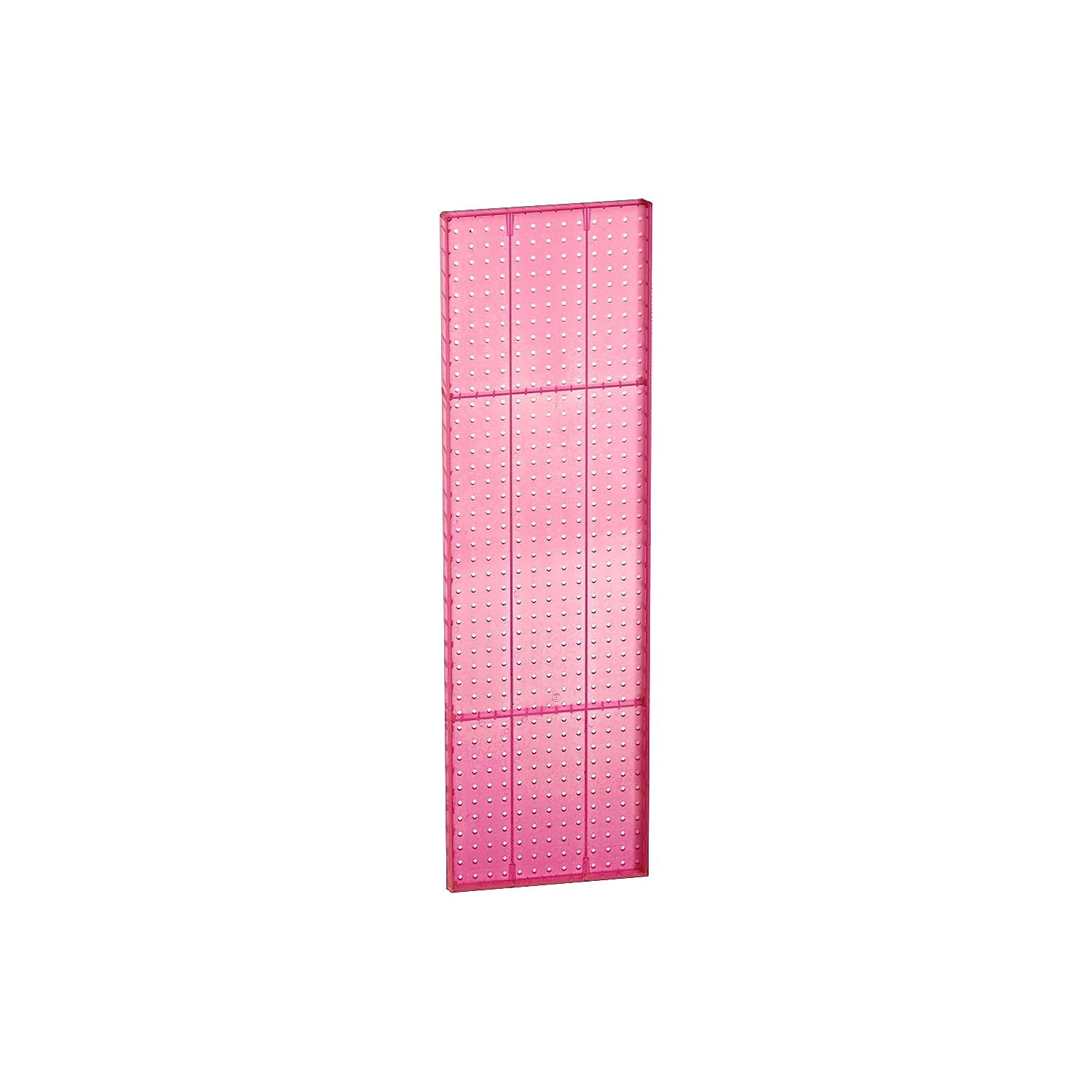Pink Plastic Pegboard Wall Panel Storage Solution, 44" x 13.5", 2-Pack