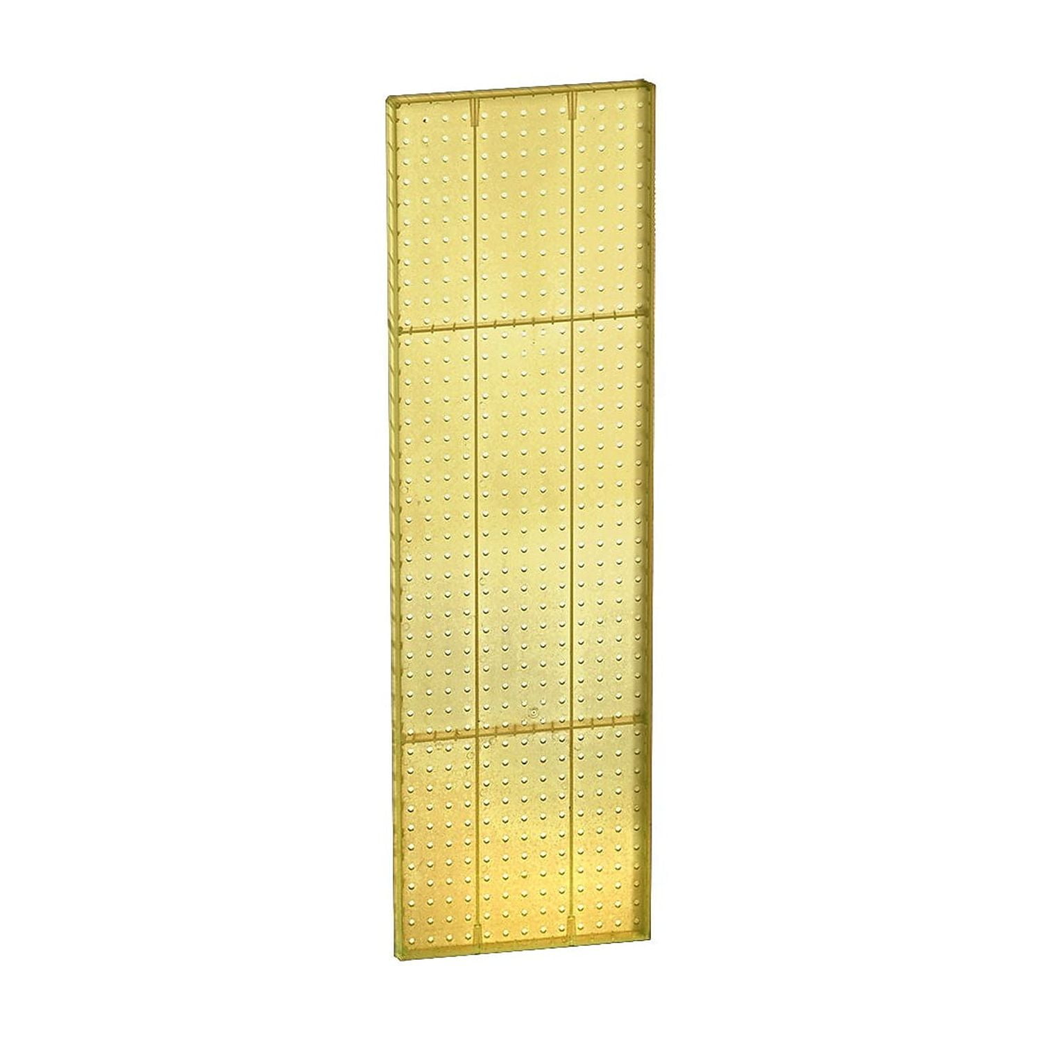 Translucent Yellow Plastic Pegboard Wall Panel Set, 44" x 13.5"