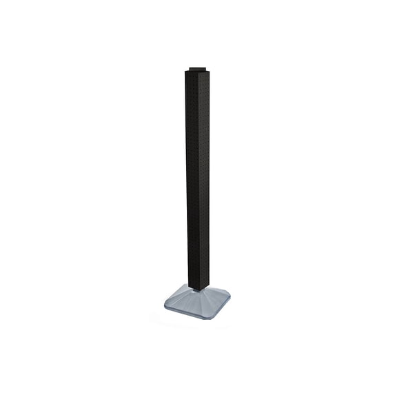 Azar 48"(H) x 4"(W) x 4"(D) Standard 4-Sided Interlocking Pegboard Display Tower Black 700225-BLK