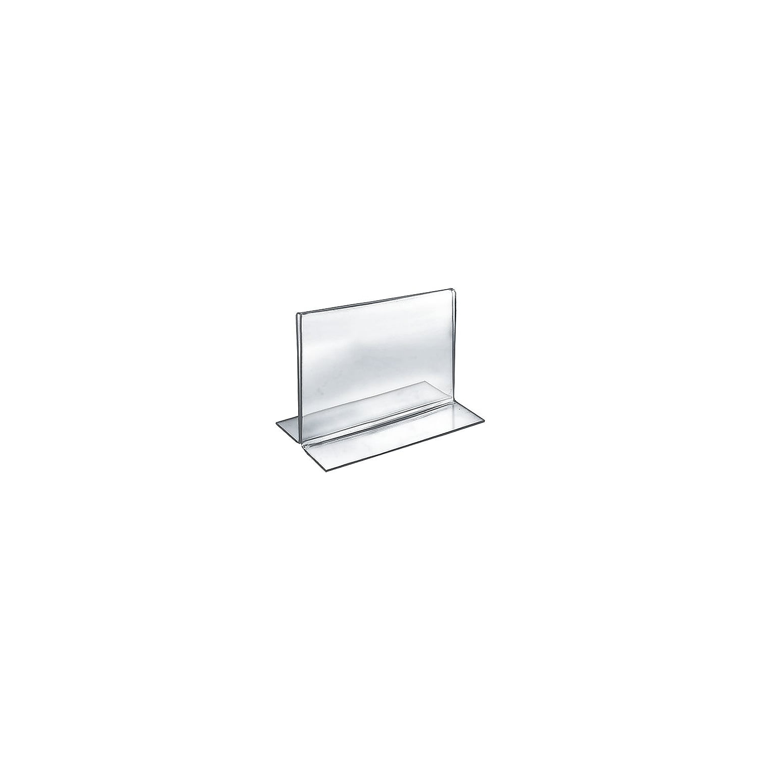 Clear Acrylic Horizontal Desktop Sign Holder, 6" x 5", 10-Pack