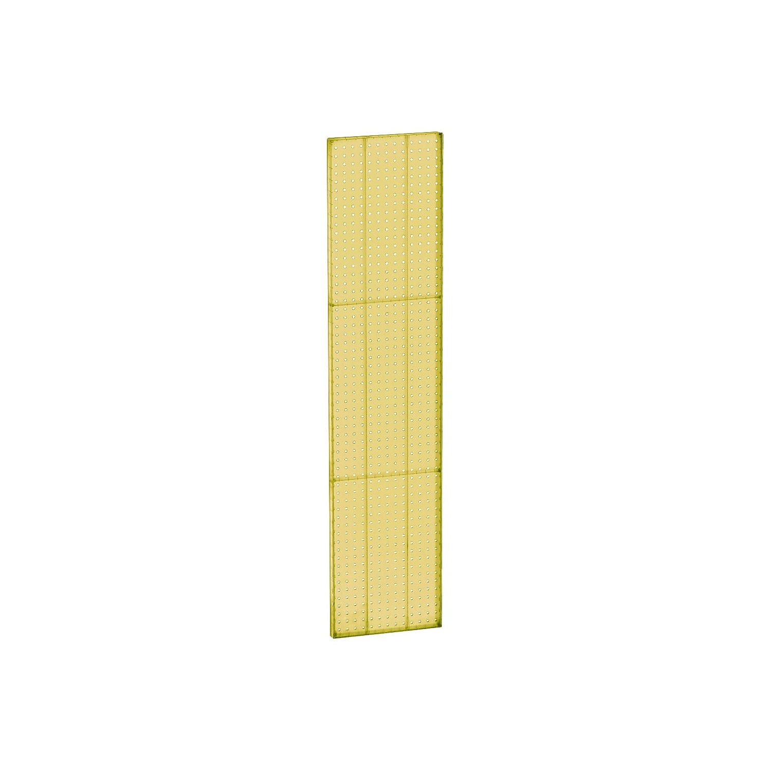 Yellow Styrene Pegboard Wall Panel Storage Solution, 60" x 13.5", 2-Pack