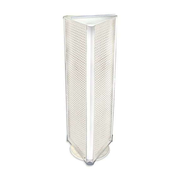 Azar 60"(H) x 16"(W) 3-Sided Pegboard Floor Display White 700450-WHT