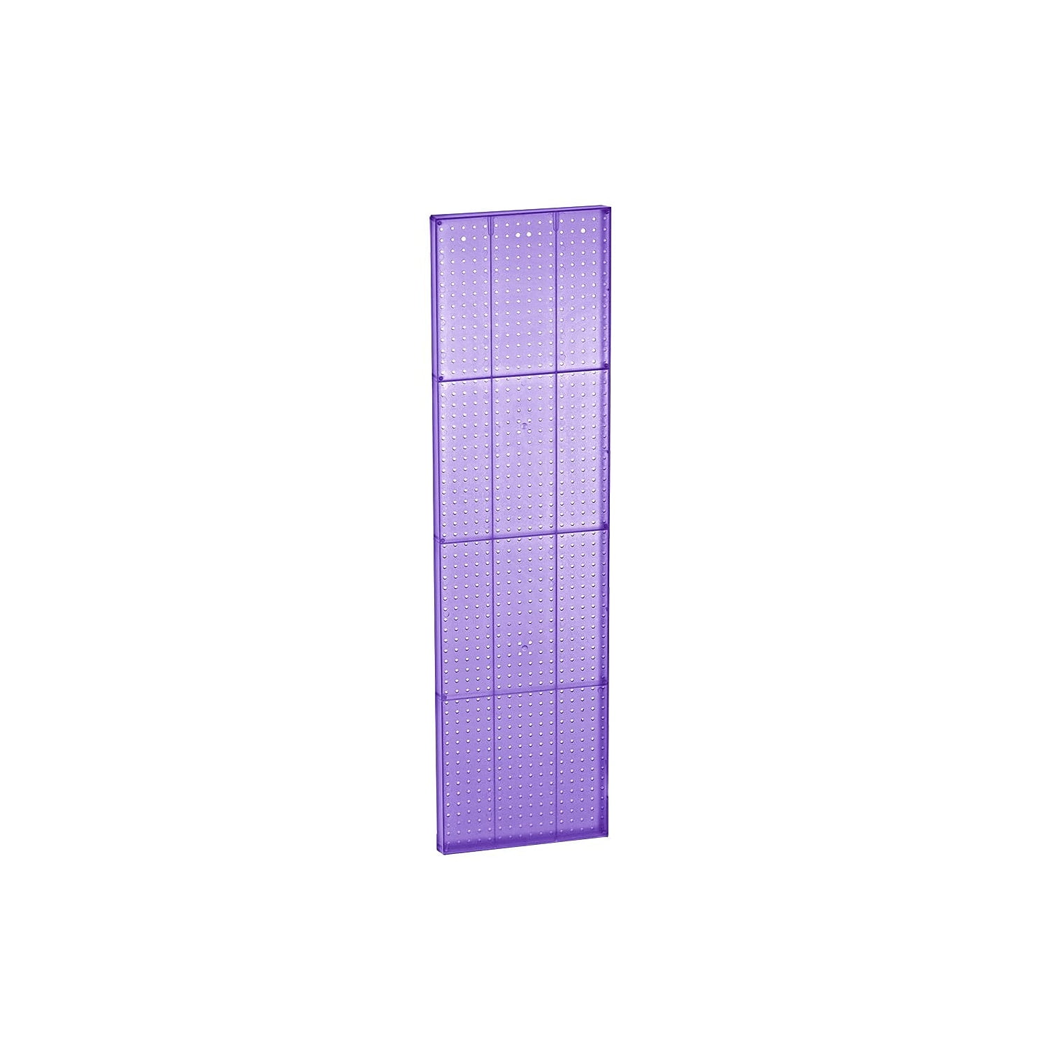 Translucent Purple Plastic Pegboard Wall Panels, 60" x 16", 2-Pack