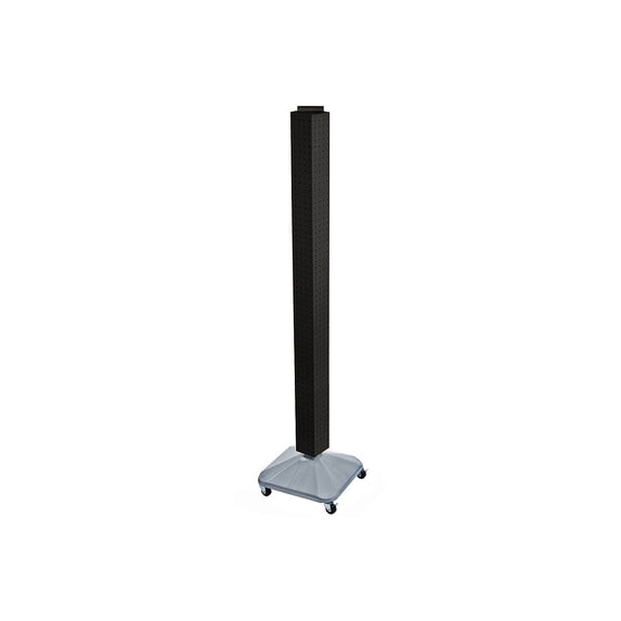 Azar 60"(H) x 4"(W) x 4"(D) Standard Interlocking Pegboard Display Tower Black 700226-BLK