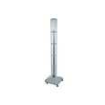 thumbnail image 1 of Four-Sided Pegboard Tower Floor Display on Revolving Wheeled Base. Spinner Rack Tower. Panel Size: 4"W x 60"H, 1 of 5