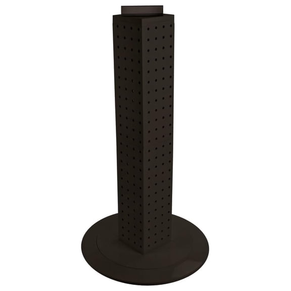 Azar 700222-BLK Pegboard 4-Sided Revolving Counter Display, Black Solid Color