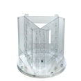 thumbnail image 1 of Azar 8 3/8" x 6" Bi-Fold 3-Pocket Revolving Modular Crystal Styrene Brochure Holder 1/Ea 252318, 1 of 2