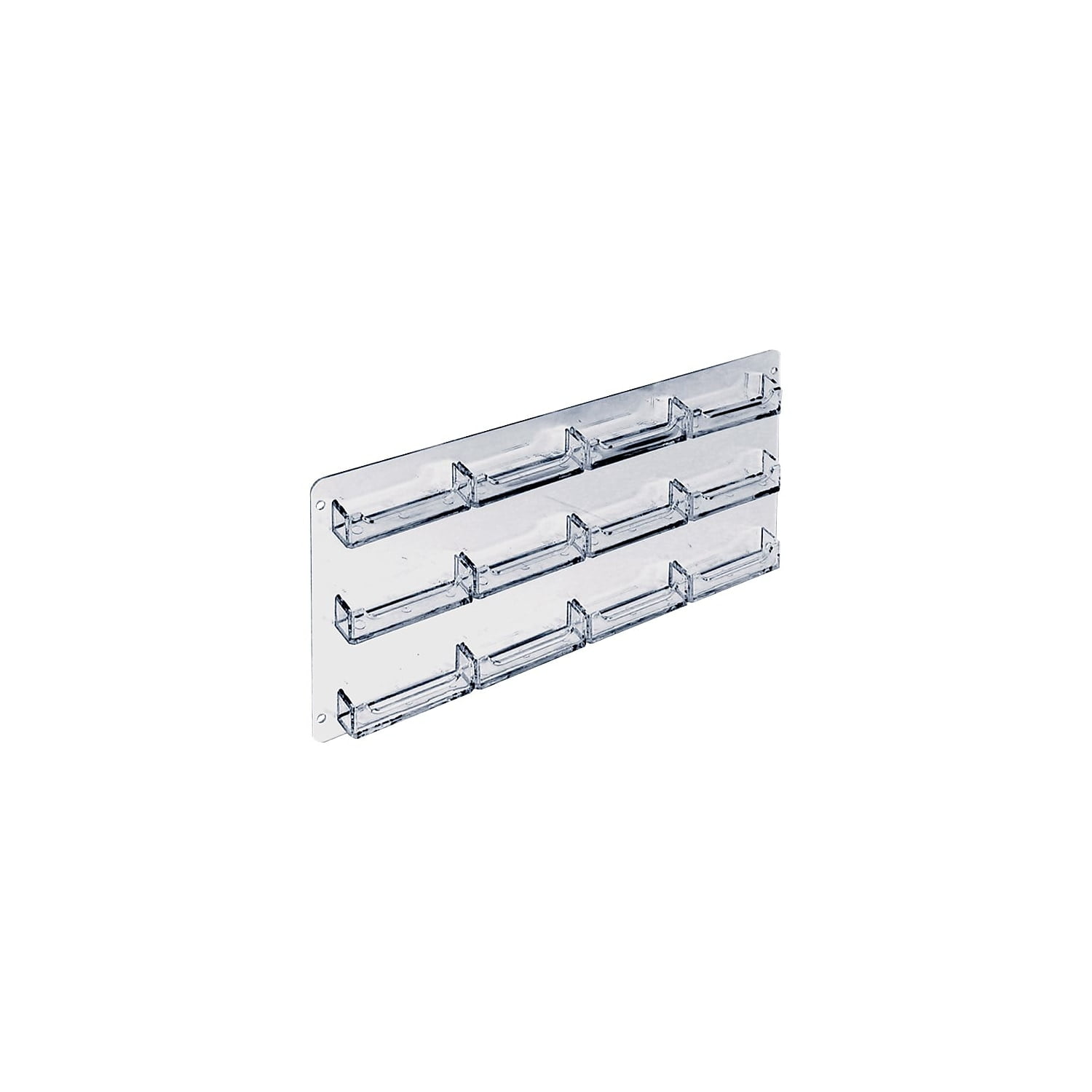 Clear Acrylic Wall-Mount 12-Pocket Business Card Holder