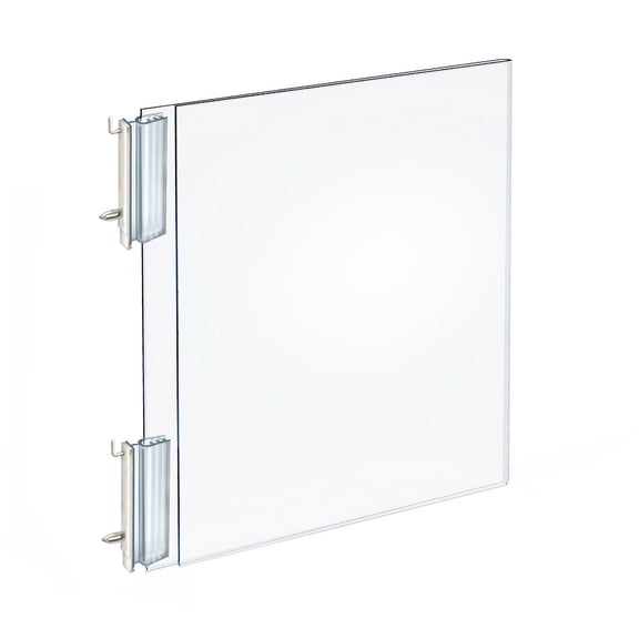 Two-Sided Acrylic Sign Holder with Pegboard Grippers 8.5"W x 11"H, 10-Pack