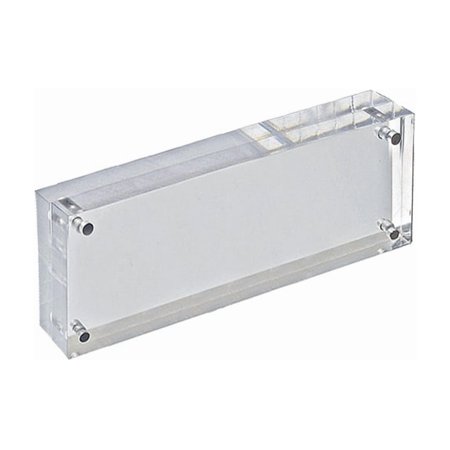 Clear Acrylic Magnetic Photo Frame Block 3" x 8" Vertical/Horizontal