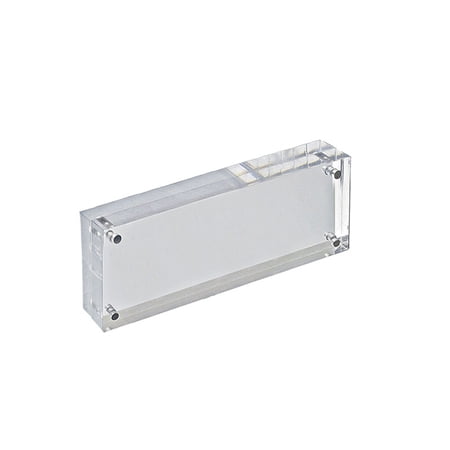 Clear Acrylic Magnetic Photo Frame Block 3" x 8" Vertical/Horizontal
