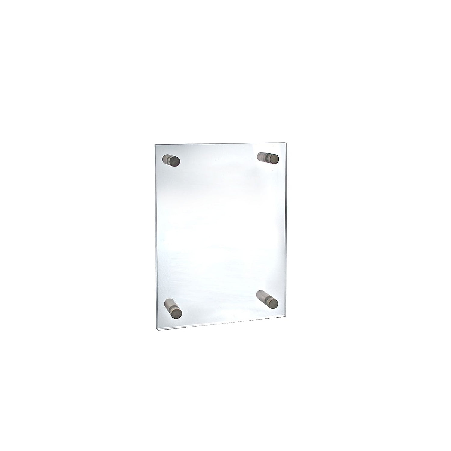 Clear Acrylic Floating Wall Frame with Silver Caps
