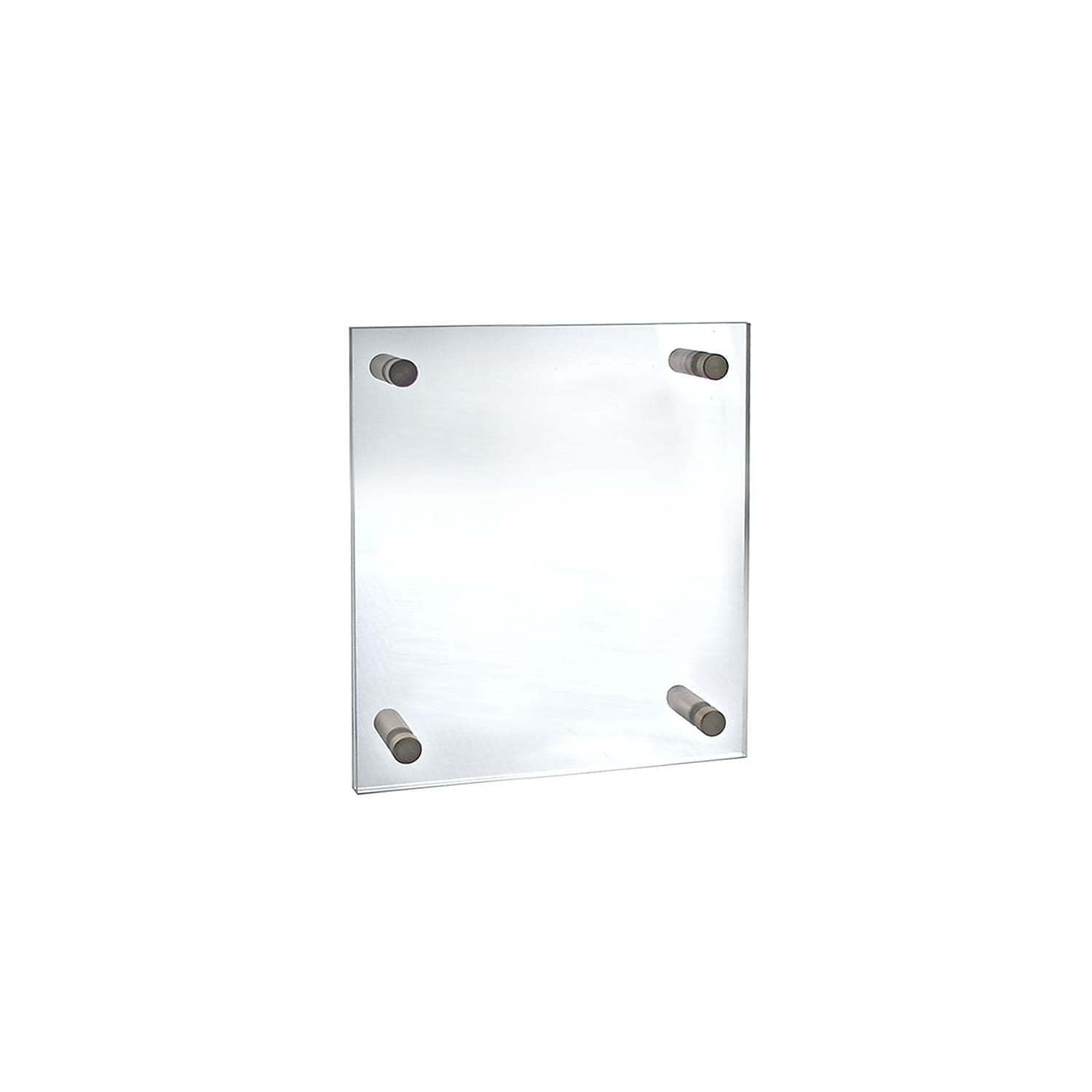 Clear Acrylic Floating Wall Frame with Silver Caps