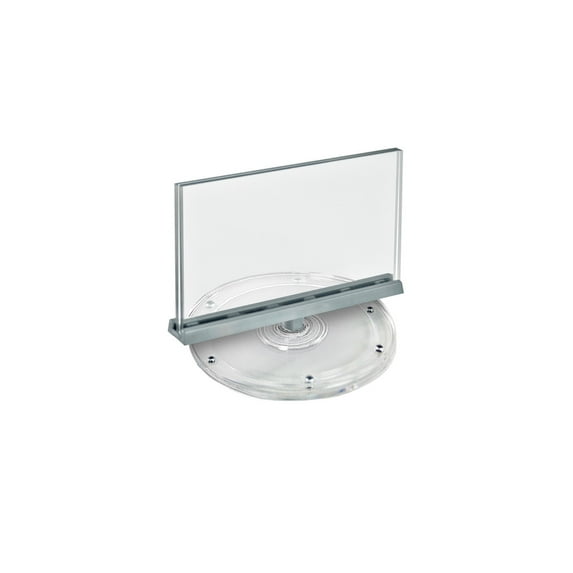 Two Sided Revolving Acrylic Sign Holder: 8.5"W x 5.5"H, 2-Pack