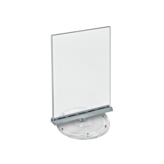 Two Sided Revolving Acrylic Sign Holder: 8.5"W x 11"H, 2-Pack