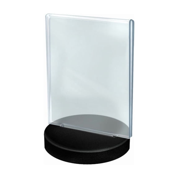 5.5"W x 8.5"H Vertical Frame on a Weighted Black Round Base, 10-Pack