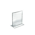 thumbnail image 1 of Bottom Loading Clear Acrylic T-Frame Sign Holder 5.5" Wide x 8.5'' High Vertical/Portrait, 10-Pack, 1 of 3