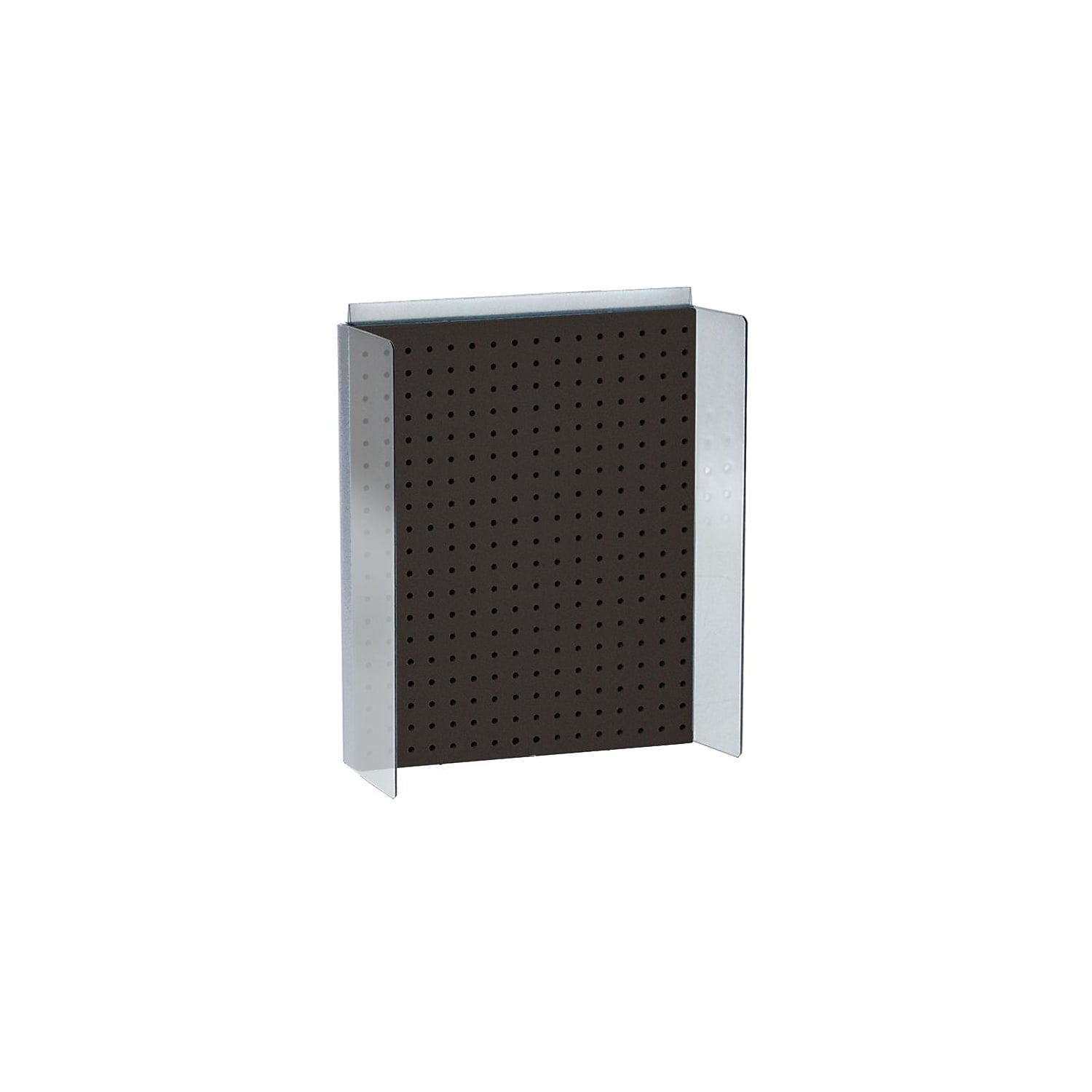 Black Plastic Pegboard Powerwing Display with Clear Side Wings