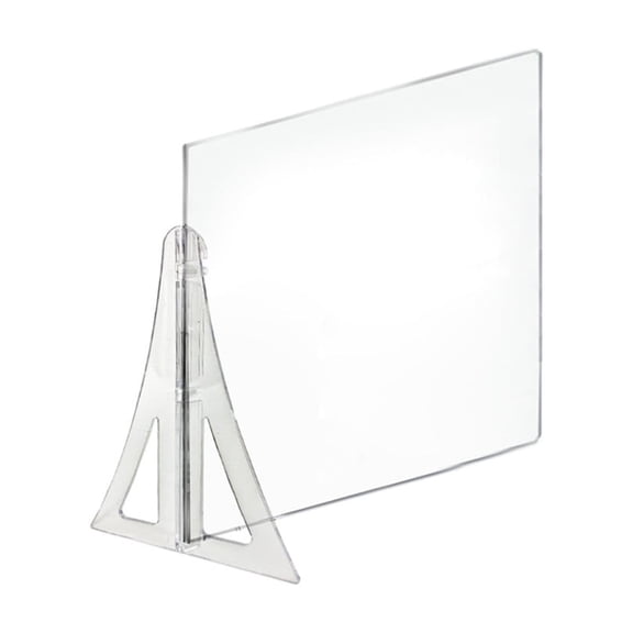 20" x 20" Single Leg Partition PLEXIGLASS Shield, 2-Pack