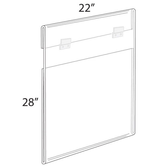 22"W x 28"H Wall Mounted Poster Frame. Mounting Hardware Included.