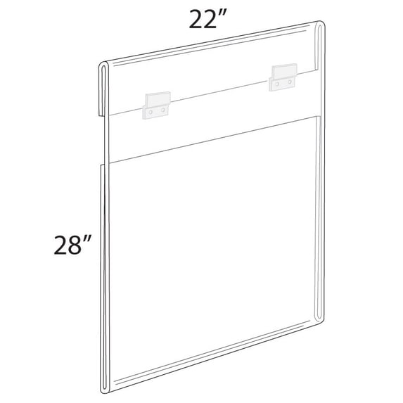 22"W x 28"H Wall Mounted Poster Frame. Mounting Hardware Included.